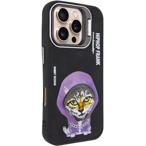 TPU+PC чехол Friends для Apple iPhone 16 Pro (6.3") Black Cat