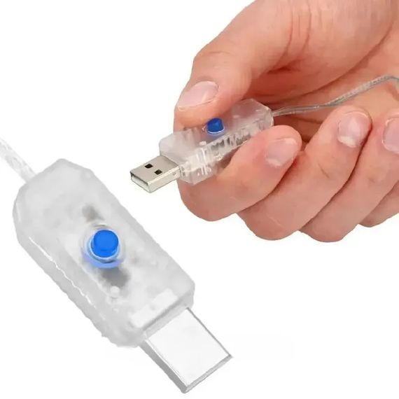 Світлодіодна гірлянда нитка Роса від USB, 50м, 500LED, Теплий білий (234574675_566) | Зображення 4