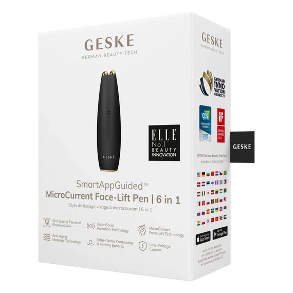Микротоковая ручка для подтяжки кожи лица GESKE MicroCurrent Face-Lift Pen 6в1 white, Серый | Зображення 7
