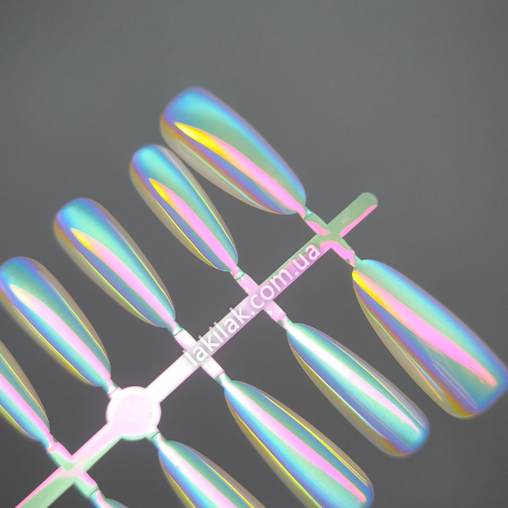 Гелевые типсы для нарощения светлая Аврора №3 (стилет) 30шт | Зображення 2