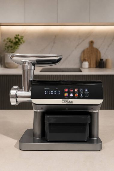 М'ясорубка із соковижималкою шнекової електрична Zepline ZP-00380 3000 Вт срібляста