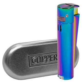 Турбо Зажигалка Металлическая Clipper Metal Turbo Jet Ice