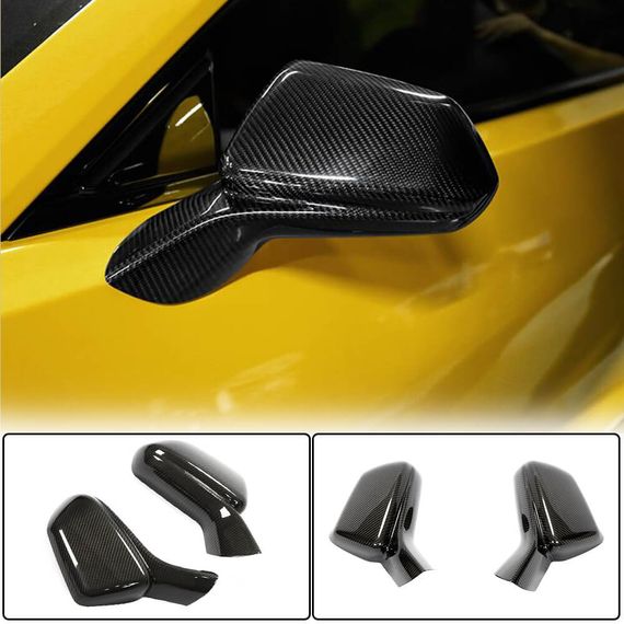Накладки на Зеркала (2015-2019, Карбон) для Chevrolet Camaro 2015- гг