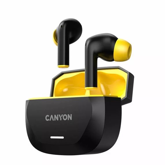 Навушники Canyon Hexagon 7 TWS ANC+ENC Wireless Charge Black/Yellow (CNS-TWS7BY) | Зображення 2