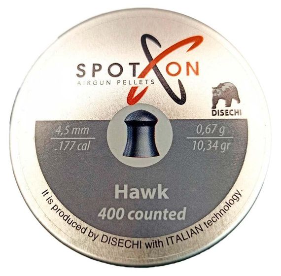 Пули Spoton Hawk 0.67 гр кал.4.5мм 400шт Пули для пневматики Пульки для пневматики Пули пневматика Пульки | Зображення 2