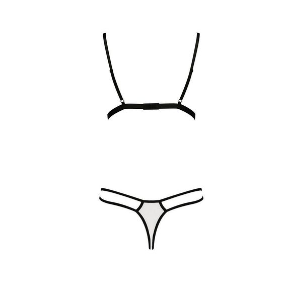 Комплект білизни Passion ORIHIME SET L/XL, white, стрепи, ліф і трусики Sex Aura | Зображення 3