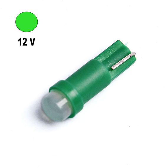 Автолампа Terra T5 W2x4.6d COB, зеленый, 12V, 1W | Зображення 1