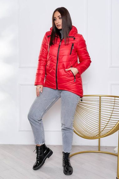 Елегантна жіноча парка, арт. 300, червоний | Зображення 4