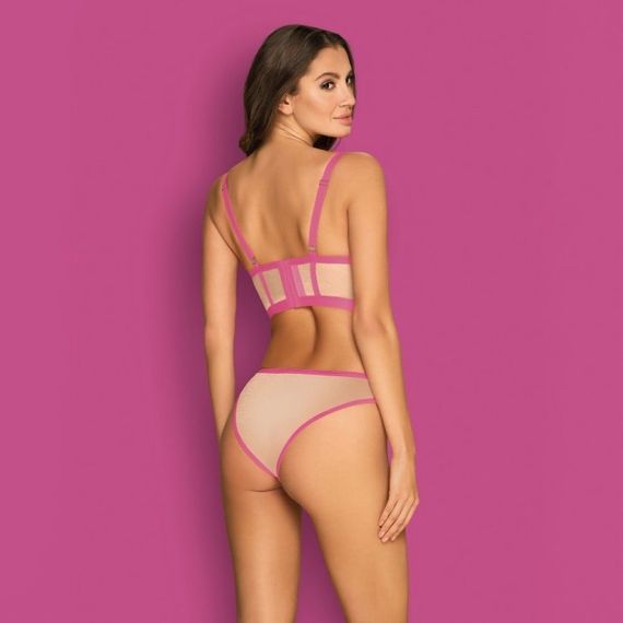 Комплект Obsessive Nudelia top & panties pink S/M Sex Aura | Зображення 3