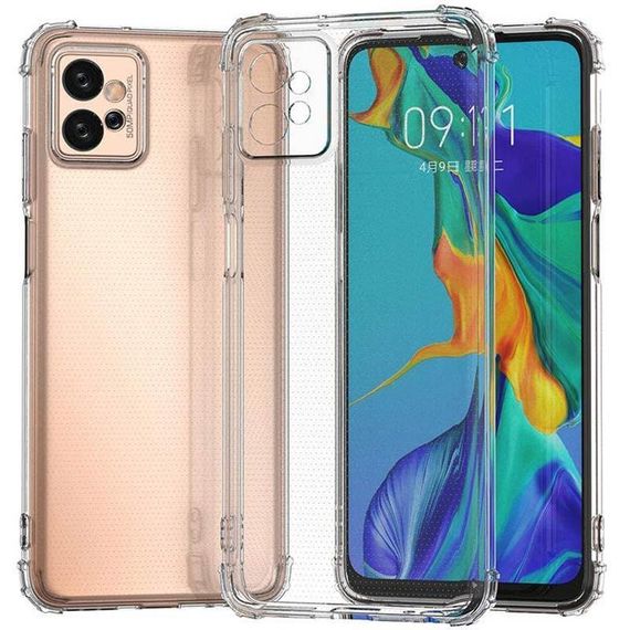 TPU чохол GETMAN Ease logo посилені кути Full Camera для Motorola Moto G32 Безбарвний (прозорий)