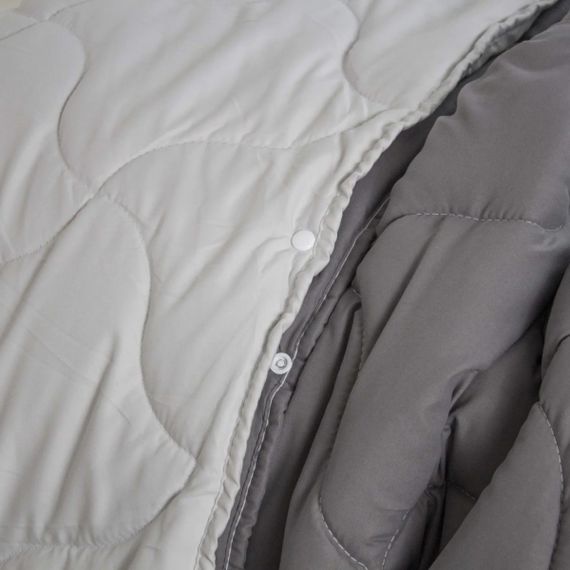 Ковдра двоспальна ТЕП Duo Season 1-04745_33886 180х210 см темно-сіра з світло-сірою | Зображення 6