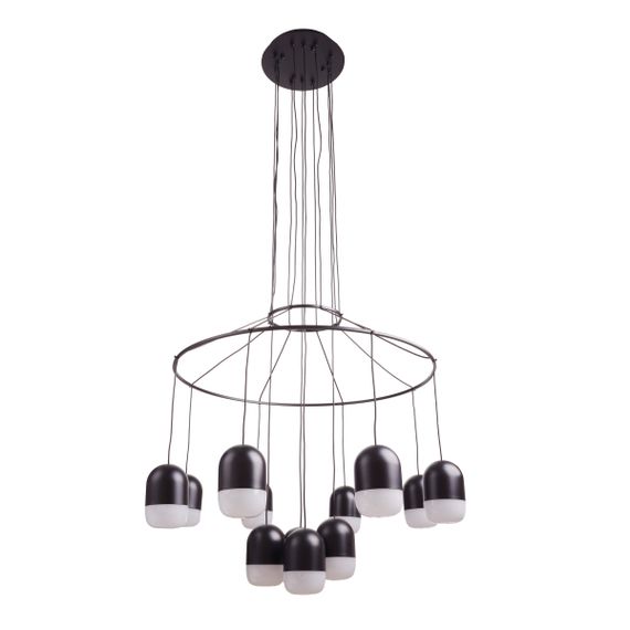Люстра подвесная в спальню LED 84W NW BK (BR-01 674S/12)