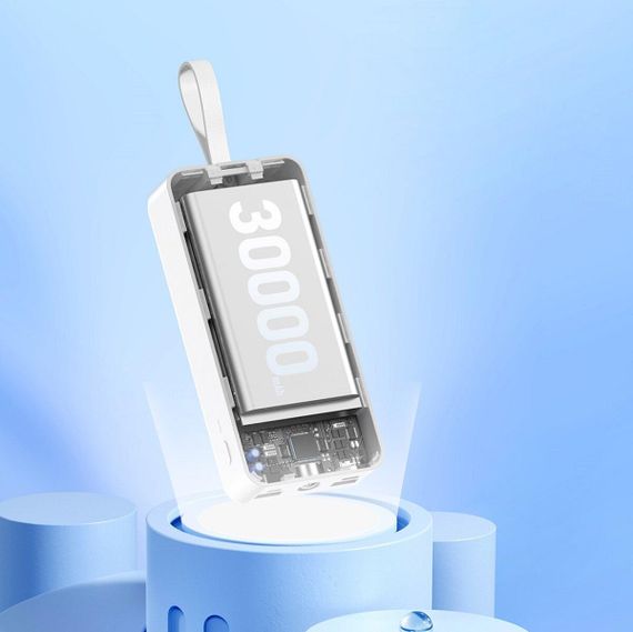 Зовнішній акумулятор REMAX Suji Series PD 20W+QC 22.5W  Fast Charging Cabled Power Bank 30000mAh  RPP-550 | Зображення 2