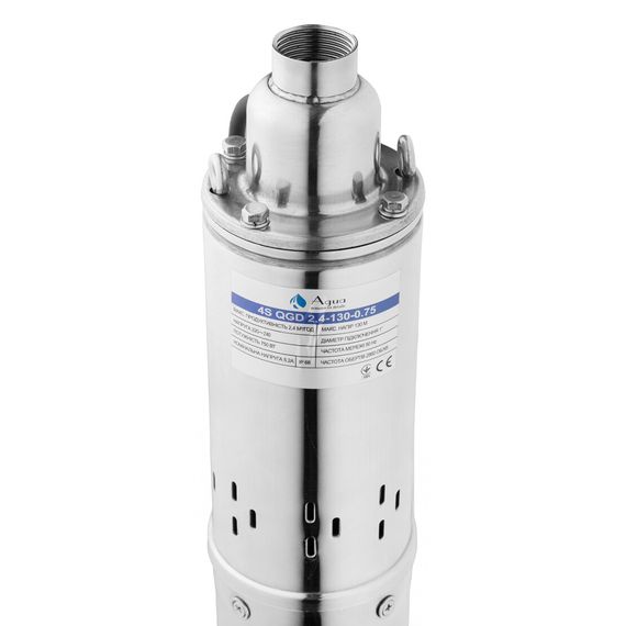 Насос глибинний шнековий Agua 4S QGD2,4-130-0,75 з вбудованим конденсатором (CV035074) | Зображення 3