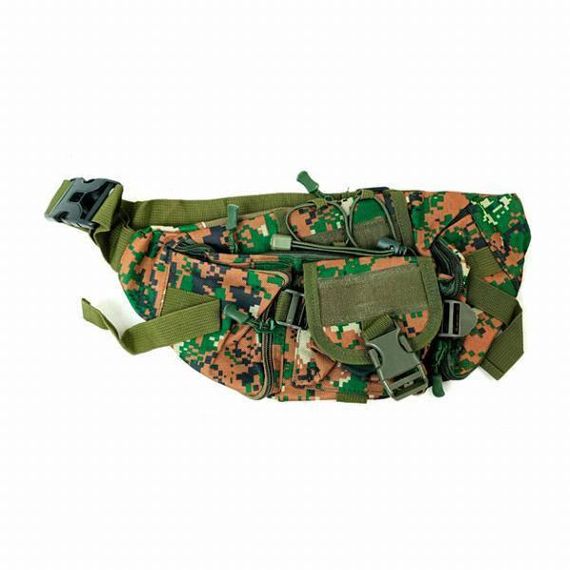 Сумка на пояс военная 37*18*18 Пиксель (темно-зеленый)