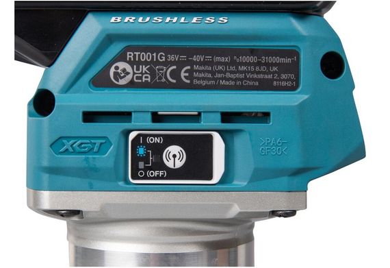 Фрезер акумуляторний Makita RT001GM210 (6/8 мм, 10000-31000 хв-1, BL, XGT) | Зображення 4
