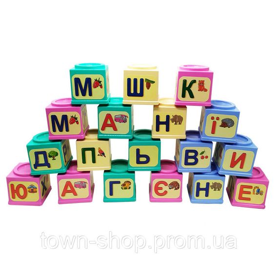 Детские развивающие кубики "Азбука" 70576 на укр. языке | Зображення 1