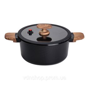 Алюминиевая кастрюля с керамическим антипригарным покрытием 4.7 л Ø 24 см черный MGC HP-4-453B