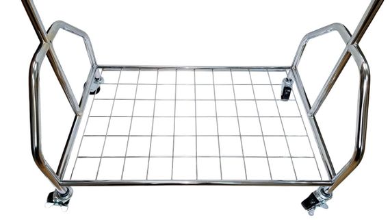 Стійка для одягу підлогова на колесах Onder Mebli 1521961 хромована вішалка для верхнього одягу | Зображення 2