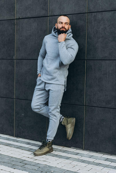 Мужской очень теплый спортивный костюмм Асос FD2022 размер M, цвет серый | Зображення 1