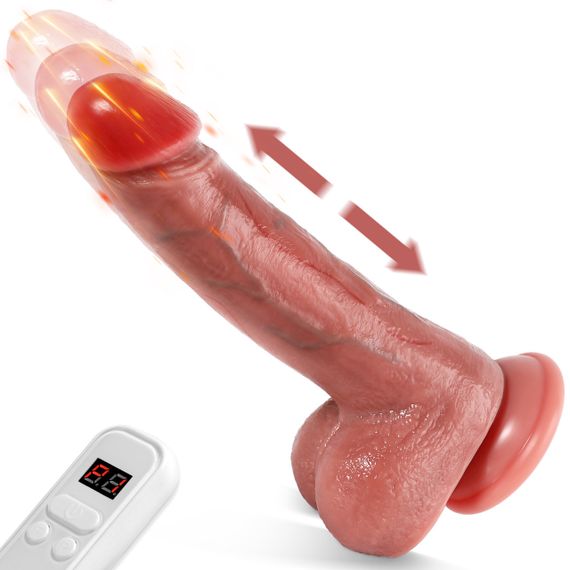 Реалістичний вібратор з фрикціями RealFeel Remote Master, з пультом ДУ Sex Aura