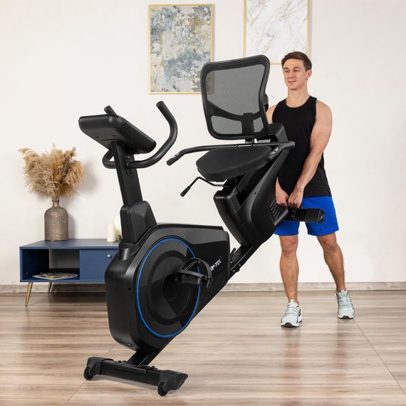 Горизонтальний велотренажер Gymtek XBR6000 електромагнітний синій | Зображення 2