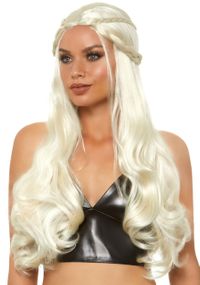 Парик Дейенерис Таргариен Leg Avenue Braided long wavy wig Blond, платиновый, длина 81 см sexstyle