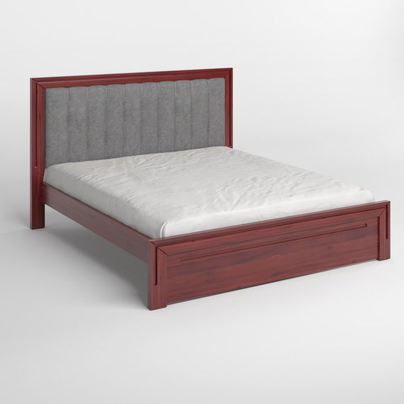 Полуторне дерев&#039;яне ліжко Mebigrand Торонто Т1 Махонь/Аляска 93 (сірий) 120х190 см (MBG-7825) | Зображення 1