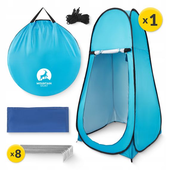Намет туалет-душ, переодягальня Mountain Goat Pop-Up 200 x 110 x 110 см саморозкладний Sky Blue (P-5905973401456) | Зображення 4