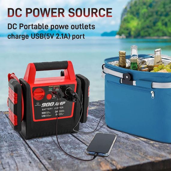 Автомобільний пусковий блок живлення з повітряним компресором, надбезпечний олив'яно-кислотний акумулятор 9 | Зображення 6