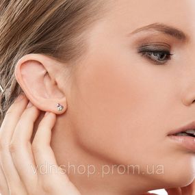 Сережки из хирургической стали, Детские сережки из медицинской стали, Серьги минимализм QM-87