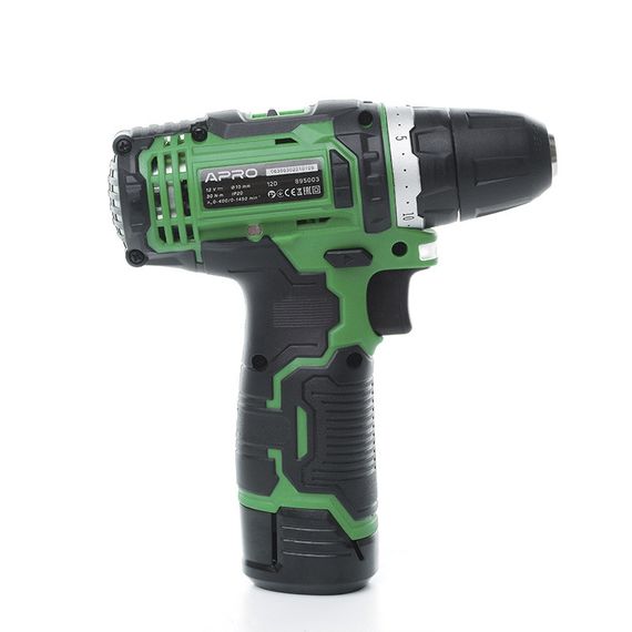 Дриль-шурупокрут APRO 12 В, 1,5 А, 12D, 2 АКБ, ЗП, кейс 8950031 | Зображення 1