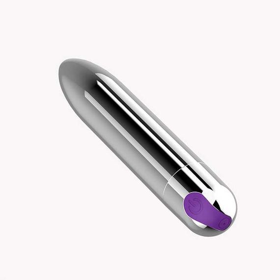 Водонепроникна вібропуля 10 режимів USB срібло | Зображення 1