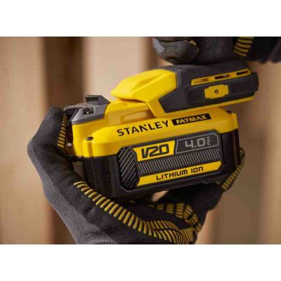Дрель Stanley угловая FATMAX® V20, Li-lon 18V, 45 Нм, 0-600 / 1900 об/мин (без АКБ и ЗУ) (SFMCD750B) | Зображення 6