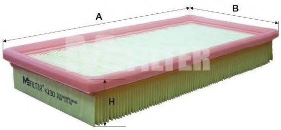 Фільтр повітряний AUDI 80 (вир-во M-filter) MFILTER K130 на AUDI 4000 (81, 85, B2)