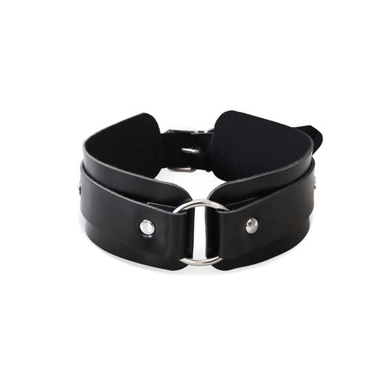 БДСМ-нашийник з кільцем Art of Sex - Martina Collar with ring, натуральна шкіра, колір чорний Sex Aura | Зображення 1