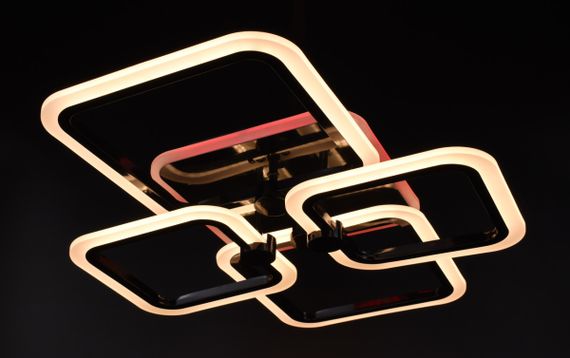 Люстра світлодіодна стельова LED світильник для квартири на стелю лед з пультом 26115 Чорний 11х48х60 см. | Зображення 9