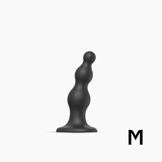 Насадка для страпона Strap-On-Me Dildo Plug Beads Black M Sex Aura