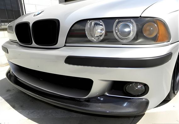 Передня Lip накладка CSL Style DPT (Для M5, чорний глянець) для BMW 5 серія E-39 1996-2003 рр
