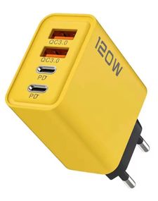 Зарядний пристрій 120W (2×USB + 2×Type-C, PD + QC 3.0)