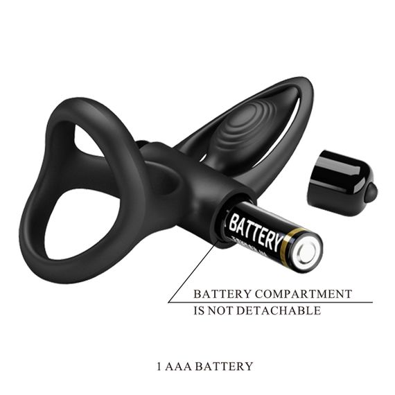 Эрекционное кольцо - Pretty Love Vibration Cock Ring Black Sex Aura | Зображення 7