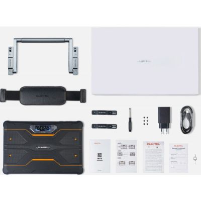 Планшет OUKITEL RT8 6/256GB Dual Sim Black-Orange with hand (6931940756396) | Зображення 4