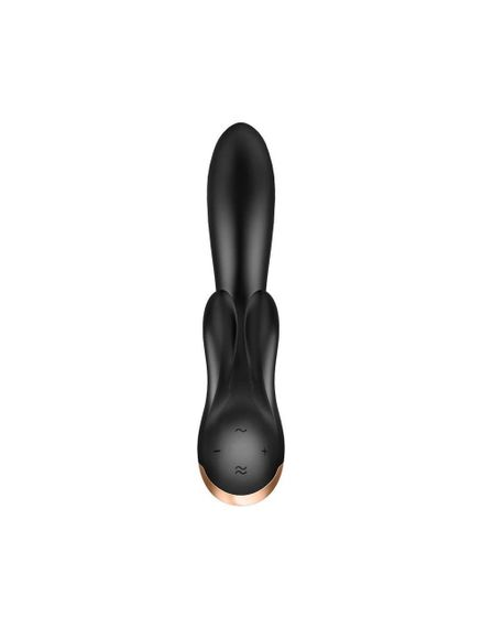 Смарт вібратор кролик із подвійним відростком Satisfyer Double Flex Black | Зображення 2