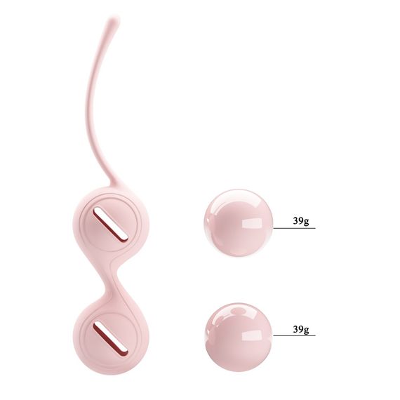 Вагінальні кульки Pretty Love Kegel Tighten, рожеві, 16,3 × 3,3 см Sex Aura | Зображення 6