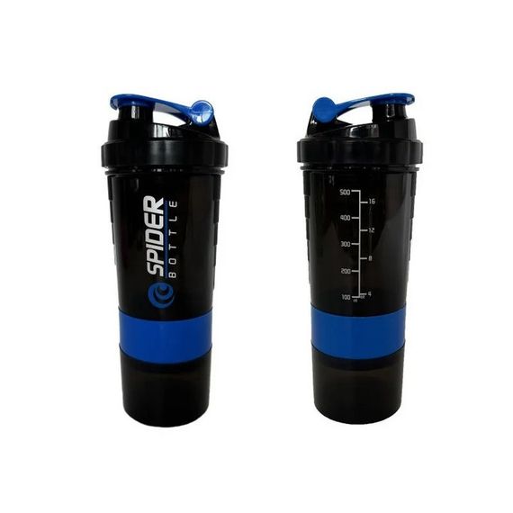 Шейкер спортивний "Spider" EasyFit EF-7200-BE 500 мл, чорно-синій