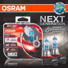 Лампа H11 12V 55W PGJ19-2 NIGHT BREAKER LASER +150% OSRAM 64211NL-FS