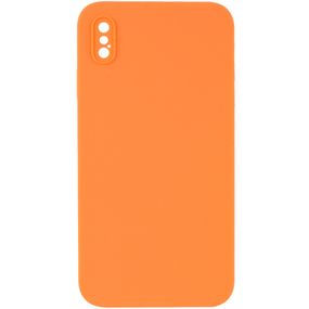 Чохол Silicone Case Square Full Camera Protective (AA) NOLOGO для Apple iPhone XS Max (6.5") Помаранчевий / Papaya
