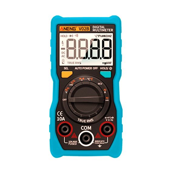 Мультиметр ANENG AN-V02B, вимірювання: V, A, R, з ємнісним діодом