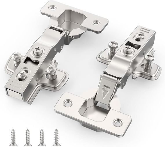 Угловые петли для шкафа с доводчиком комплект 10 шт, с гидравлической пружиной для кухонных гардеробных шкафов | Зображення 6