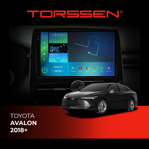 Штатна магнітола 2K Torssen Toyota Avalon 2018+ F108256 4G Carplay DSP
